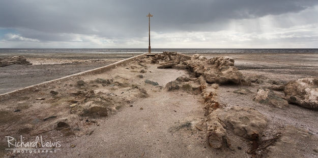 Abandoned Bombay Beach Pier Panorama by Richard Lewis